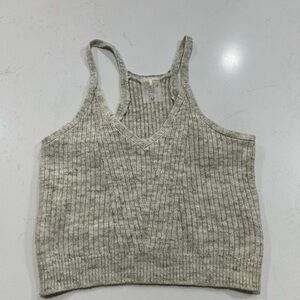 Calia Women's Trendy Knit Ribbed Tank Top Grey Medium Cropped